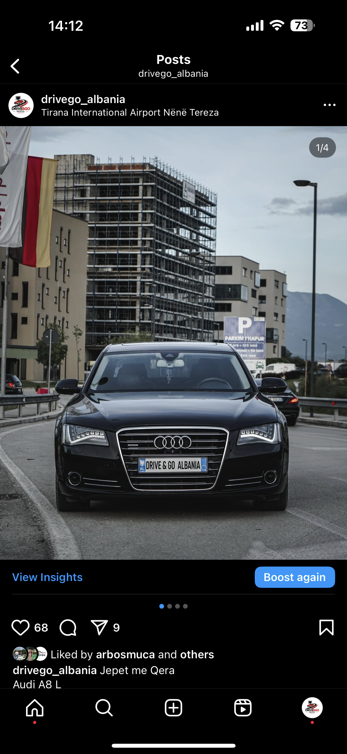 Audi A8 RentX Albania